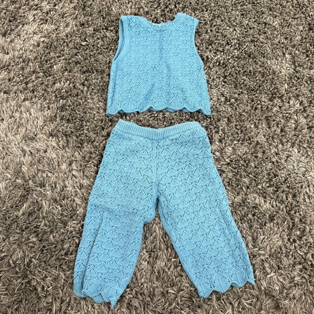 Zara Baby Crotchet Set in Blue, Size 1.5 (18 Months)